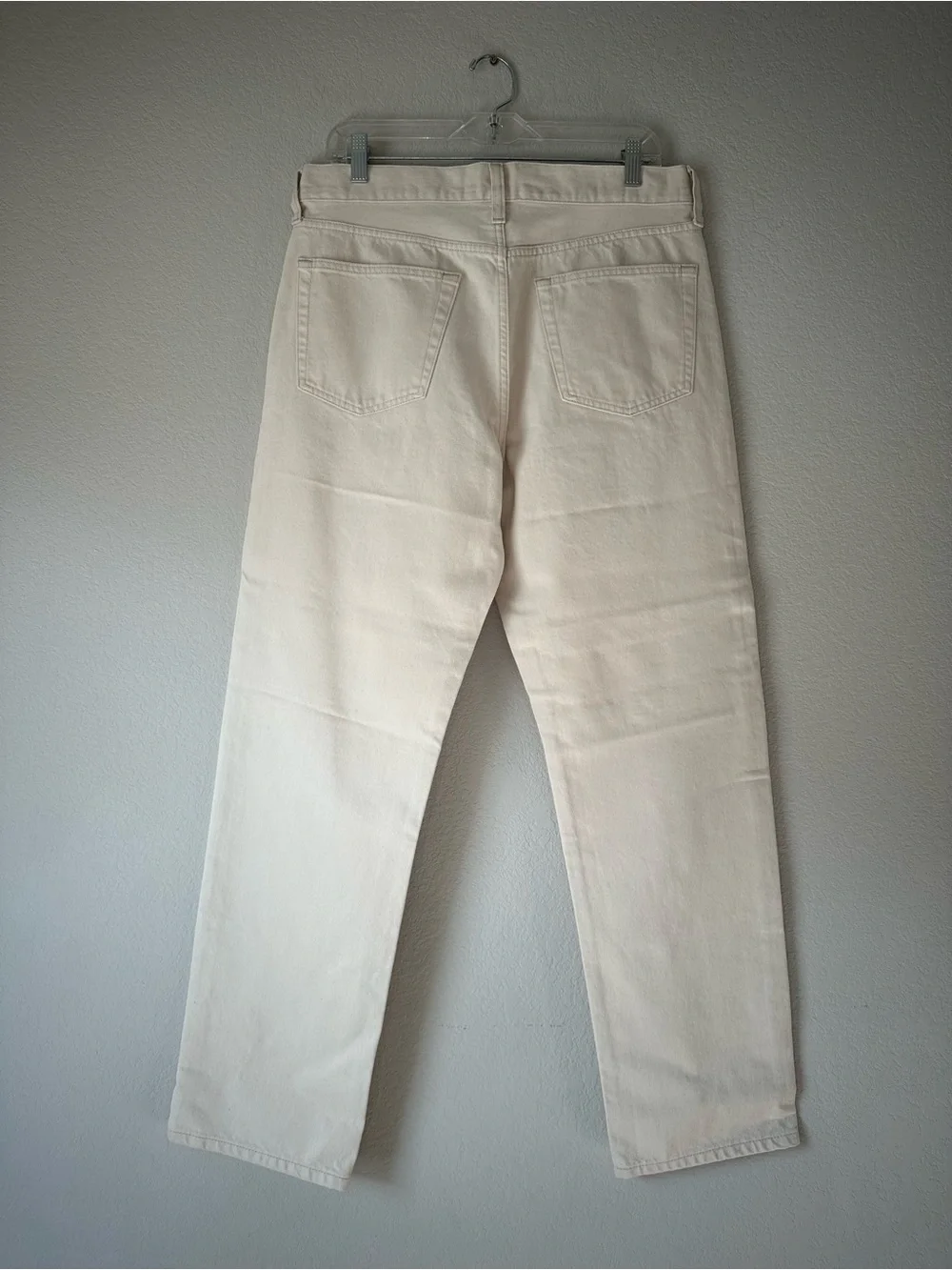 J Crew Men’s Classic Straight Cream White Jeans 100% Cotton size 32x32
